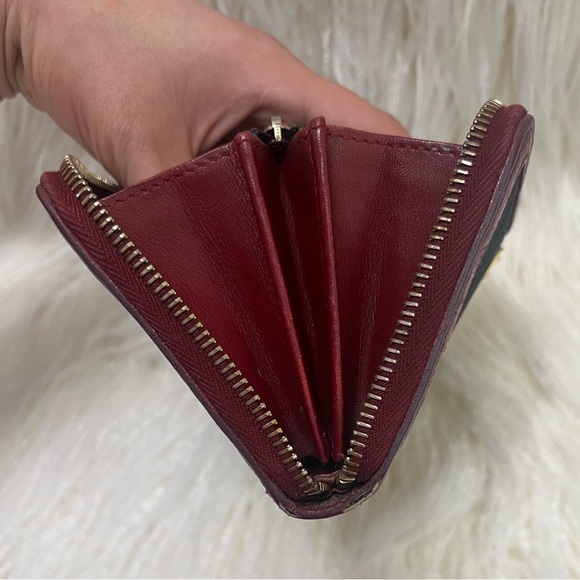 Fendi Burgundy Zucca Canvas Zip Around Wallet w/COA - Picture 11 of 17
